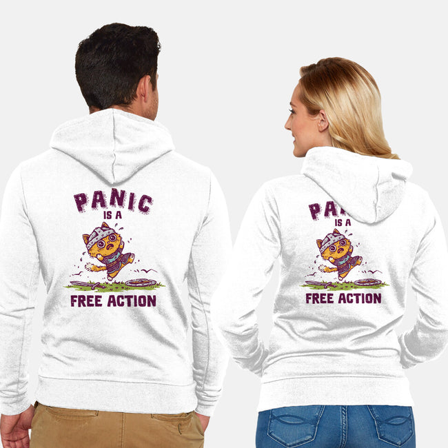 Panic Is A Free Action-Unisex-Zip-Up-Sweatshirt-kg07