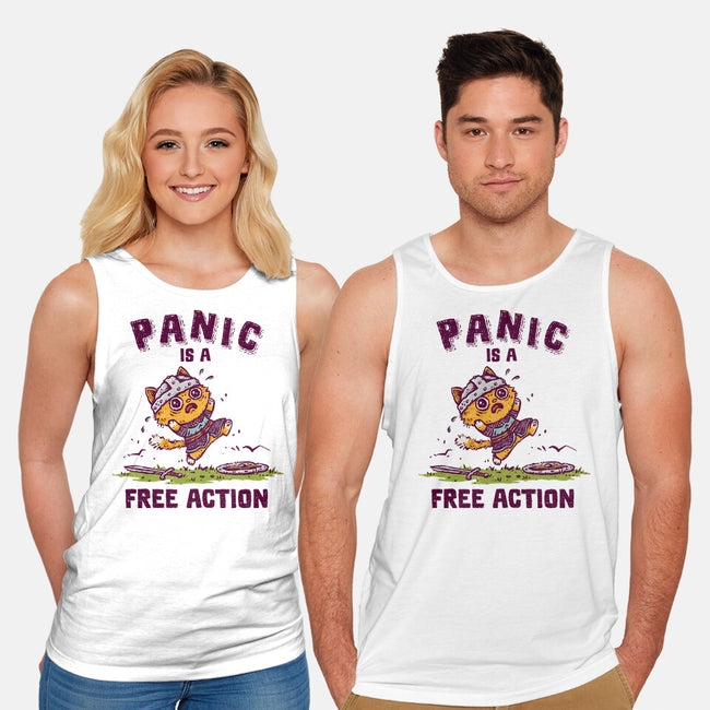 Panic Is A Free Action-Unisex-Basic-Tank-kg07