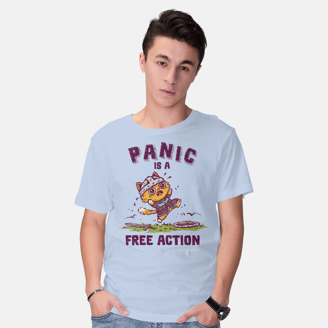 Panic Is A Free Action-Mens-Basic-Tee-kg07