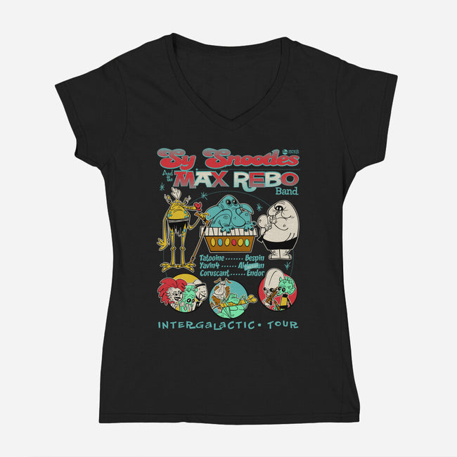 Intergalactic Tour-Womens-V-Neck-Tee-Fritsch