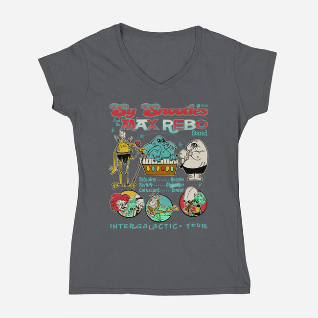 Intergalactic Tour-Womens-V-Neck-Tee-Fritsch