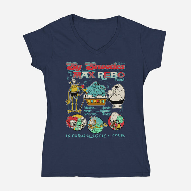 Intergalactic Tour-Womens-V-Neck-Tee-Fritsch