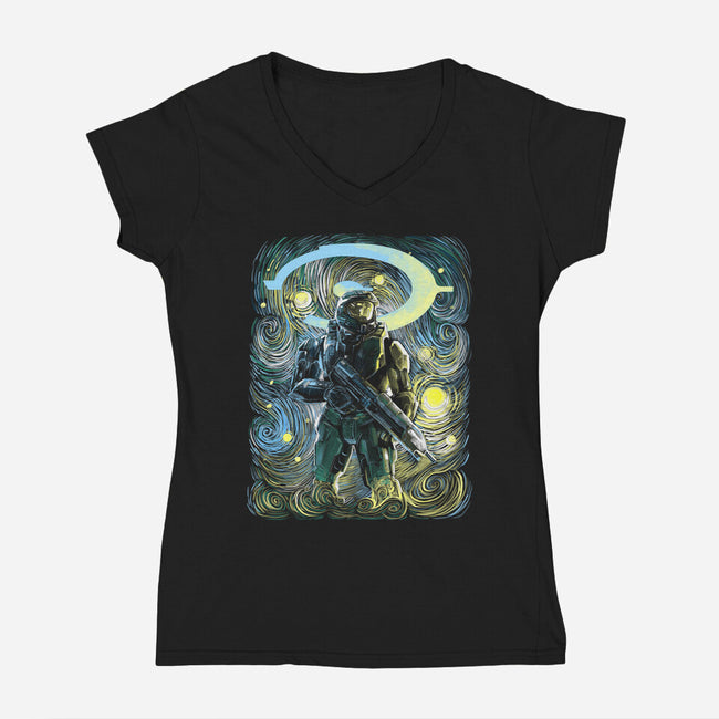 Starry Chief-Womens-V-Neck-Tee-zascanauta