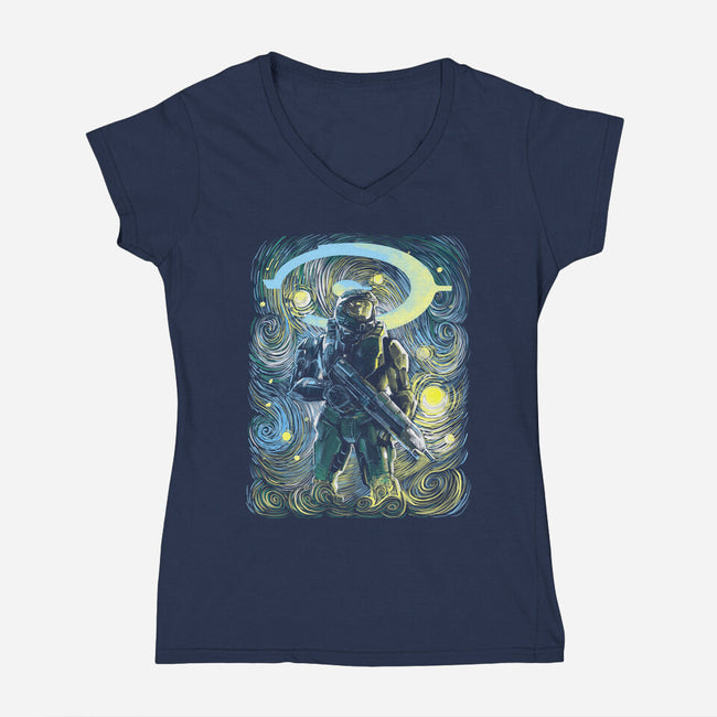 Starry Chief-Womens-V-Neck-Tee-zascanauta