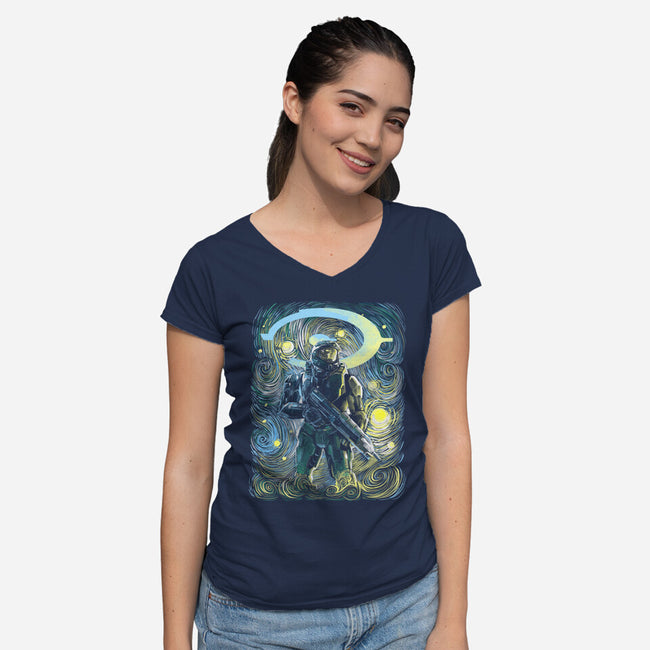 Starry Chief-Womens-V-Neck-Tee-zascanauta