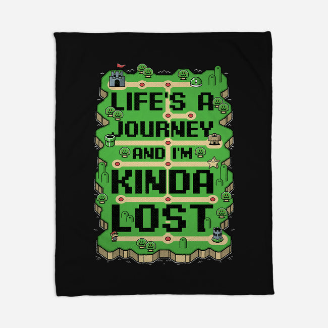 Vintage Game Lost Map-None-Fleece-Blanket-Studio Mootant