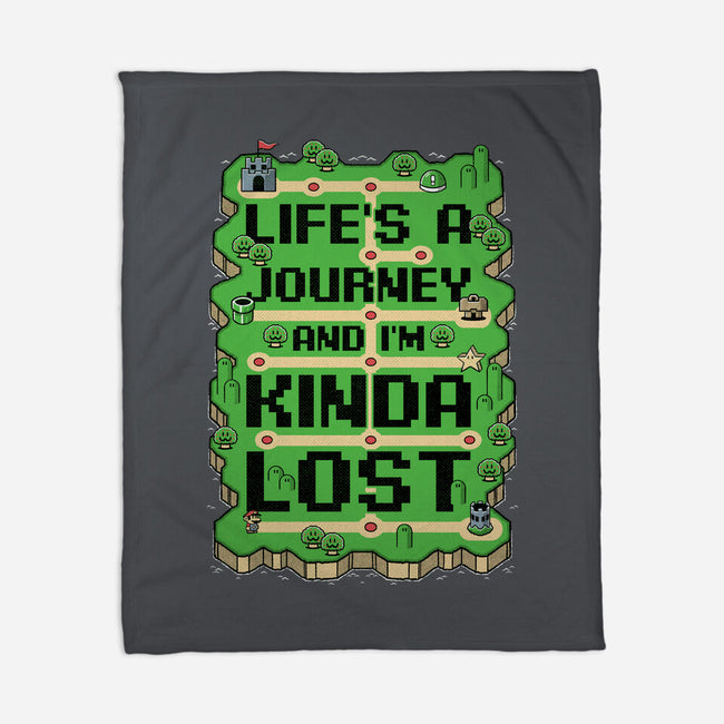 Vintage Game Lost Map-None-Fleece-Blanket-Studio Mootant