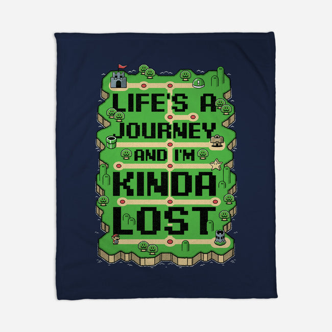 Vintage Game Lost Map-None-Fleece-Blanket-Studio Mootant