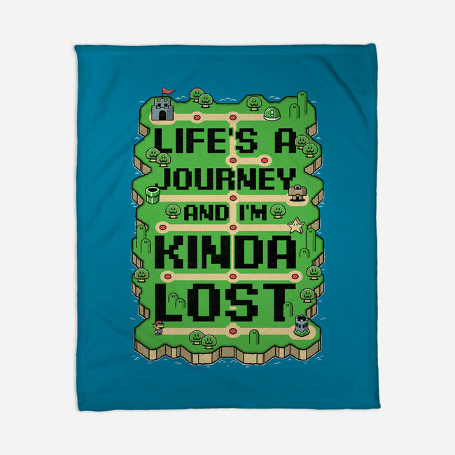 Vintage Game Lost Map-None-Fleece-Blanket-Studio Mootant