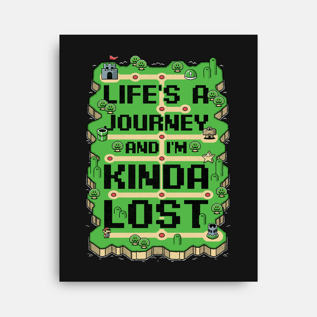 Vintage Game Lost Map-None-Stretched-Canvas-Studio Mootant