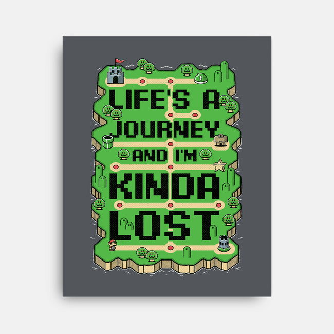 Vintage Game Lost Map-None-Stretched-Canvas-Studio Mootant