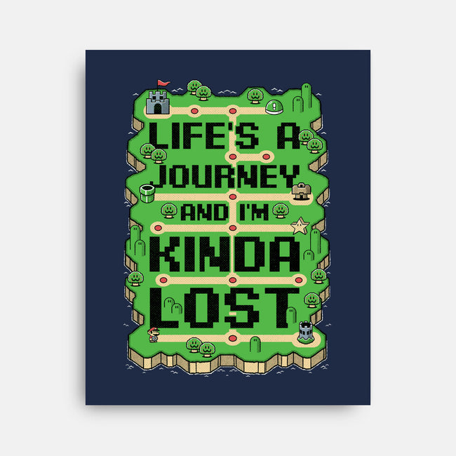 Vintage Game Lost Map-None-Stretched-Canvas-Studio Mootant