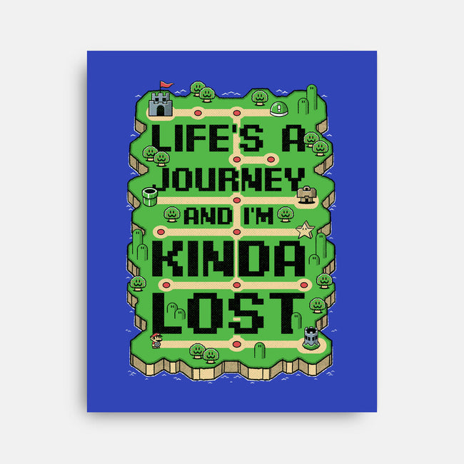 Vintage Game Lost Map-None-Stretched-Canvas-Studio Mootant