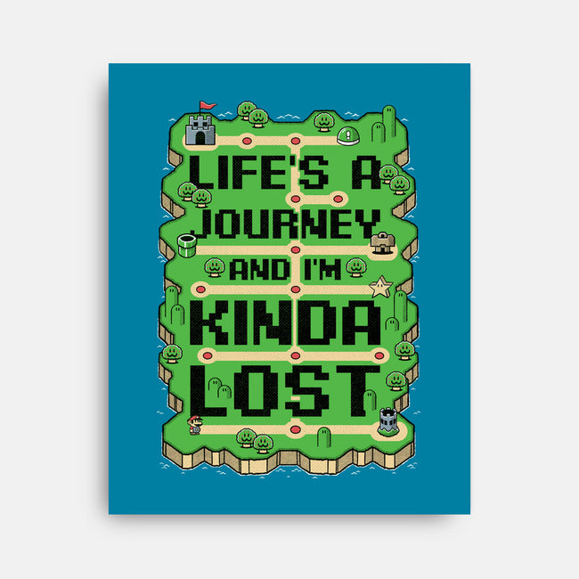 Vintage Game Lost Map-None-Stretched-Canvas-Studio Mootant