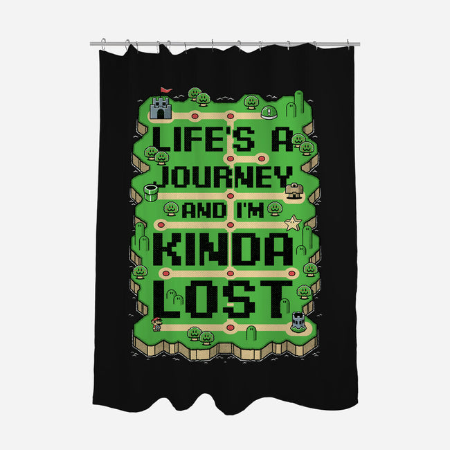 Vintage Game Lost Map-None-Polyester-Shower Curtain-Studio Mootant