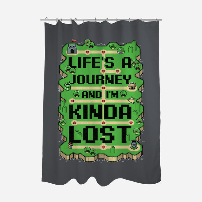 Vintage Game Lost Map-None-Polyester-Shower Curtain-Studio Mootant