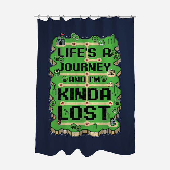 Vintage Game Lost Map-None-Polyester-Shower Curtain-Studio Mootant