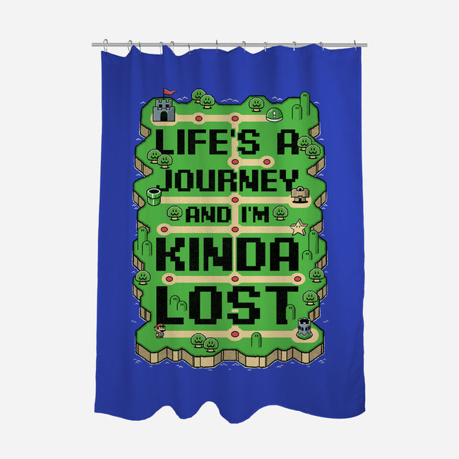 Vintage Game Lost Map-None-Polyester-Shower Curtain-Studio Mootant