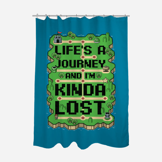 Vintage Game Lost Map-None-Polyester-Shower Curtain-Studio Mootant