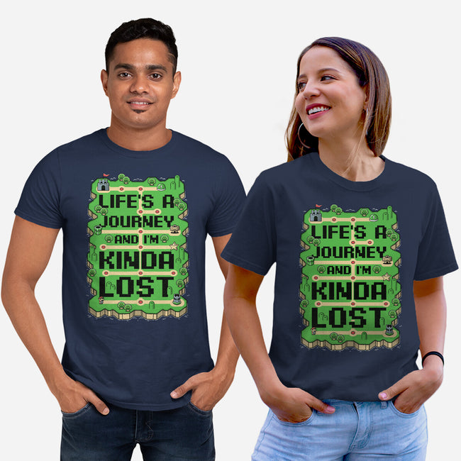 Vintage Game Lost Map-Unisex-Basic-Tee-Studio Mootant