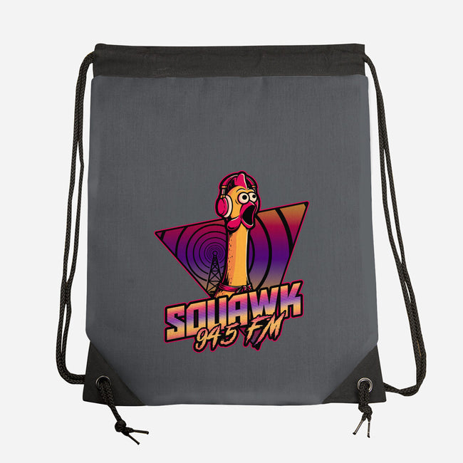 Chicken Vaporwave Radio-None-Drawstring-Bag-Studio Mootant