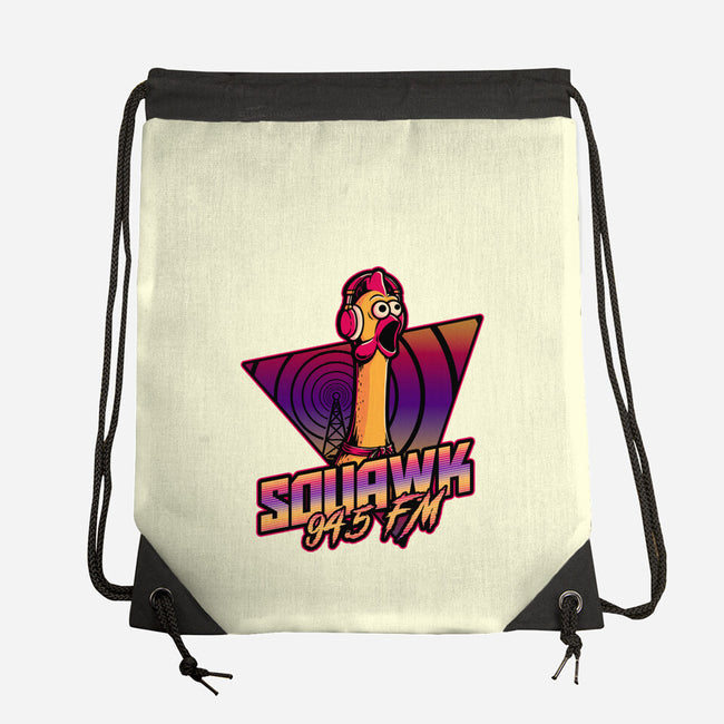 Chicken Vaporwave Radio-None-Drawstring-Bag-Studio Mootant