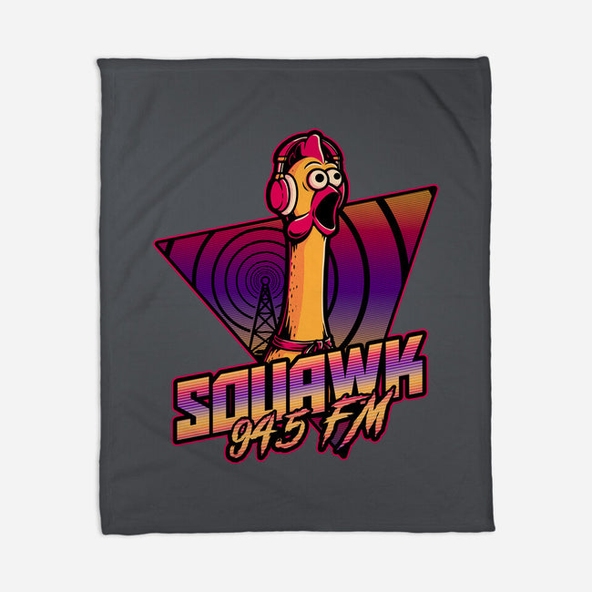 Chicken Vaporwave Radio-None-Fleece-Blanket-Studio Mootant