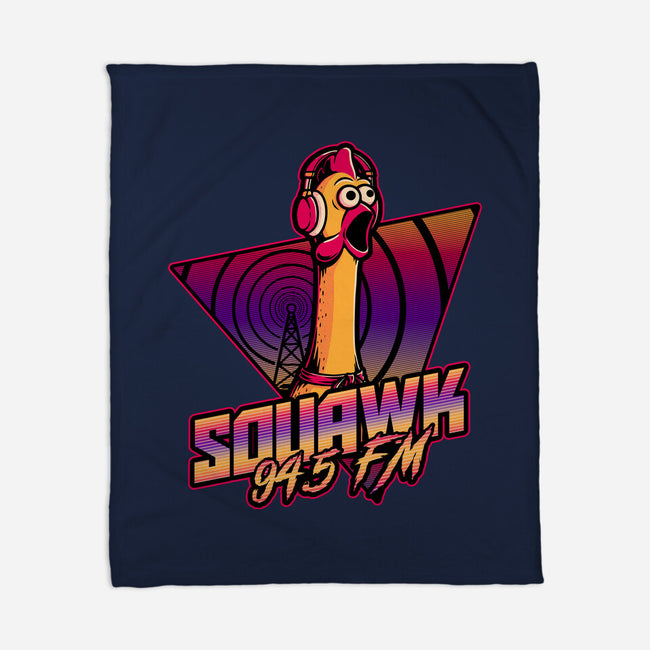 Chicken Vaporwave Radio-None-Fleece-Blanket-Studio Mootant