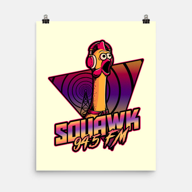 Chicken Vaporwave Radio-None-Matte-Poster-Studio Mootant