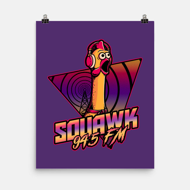 Chicken Vaporwave Radio-None-Matte-Poster-Studio Mootant