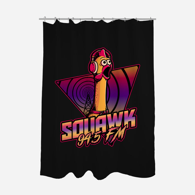 Chicken Vaporwave Radio-None-Polyester-Shower Curtain-Studio Mootant