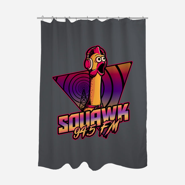 Chicken Vaporwave Radio-None-Polyester-Shower Curtain-Studio Mootant
