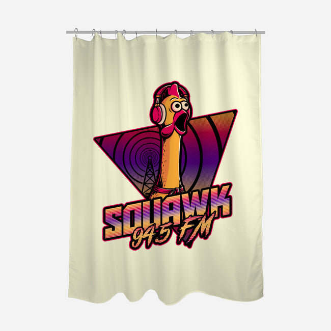Chicken Vaporwave Radio-None-Polyester-Shower Curtain-Studio Mootant