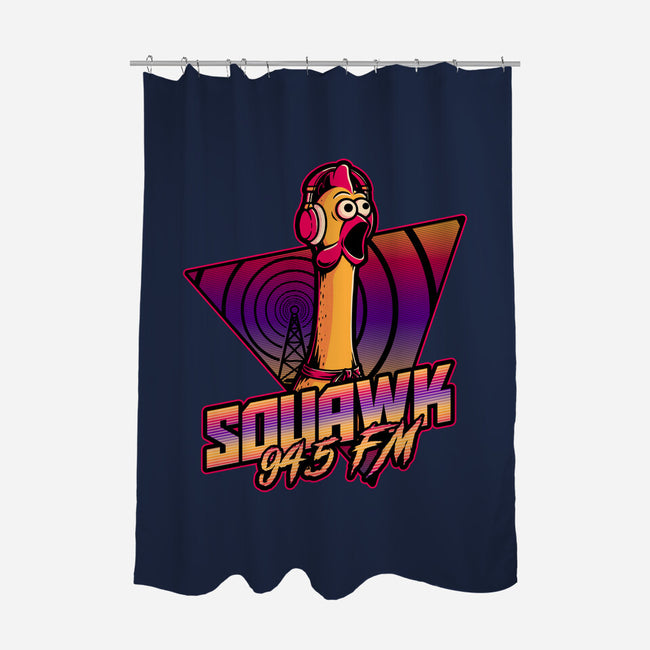Chicken Vaporwave Radio-None-Polyester-Shower Curtain-Studio Mootant