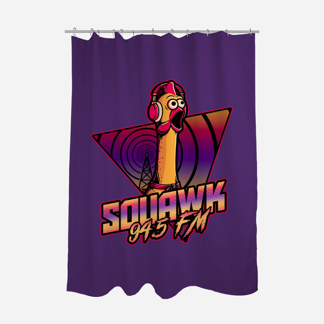 Chicken Vaporwave Radio-None-Polyester-Shower Curtain-Studio Mootant