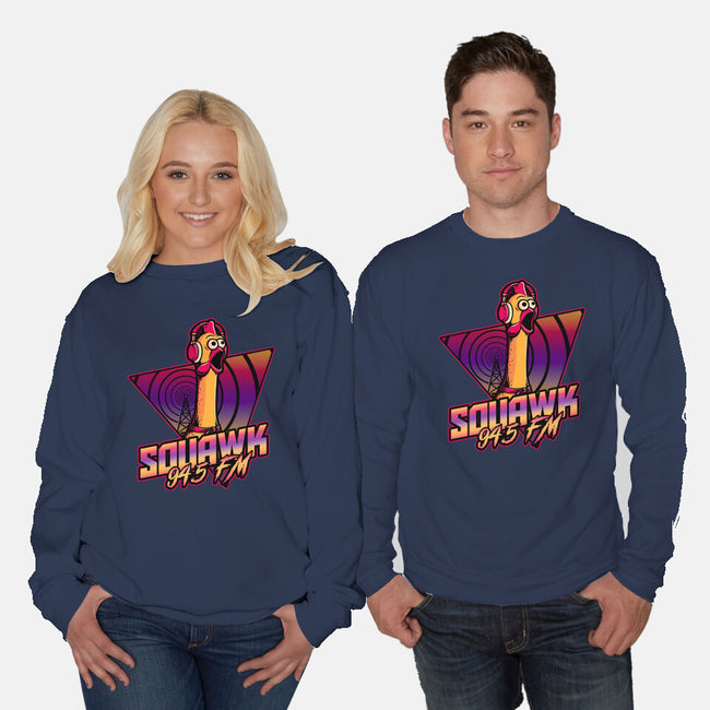 Chicken Vaporwave Radio-Unisex-Crew Neck-Sweatshirt-Studio Mootant