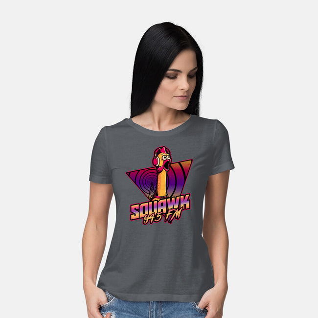 Chicken Vaporwave Radio-Womens-Basic-Tee-Studio Mootant