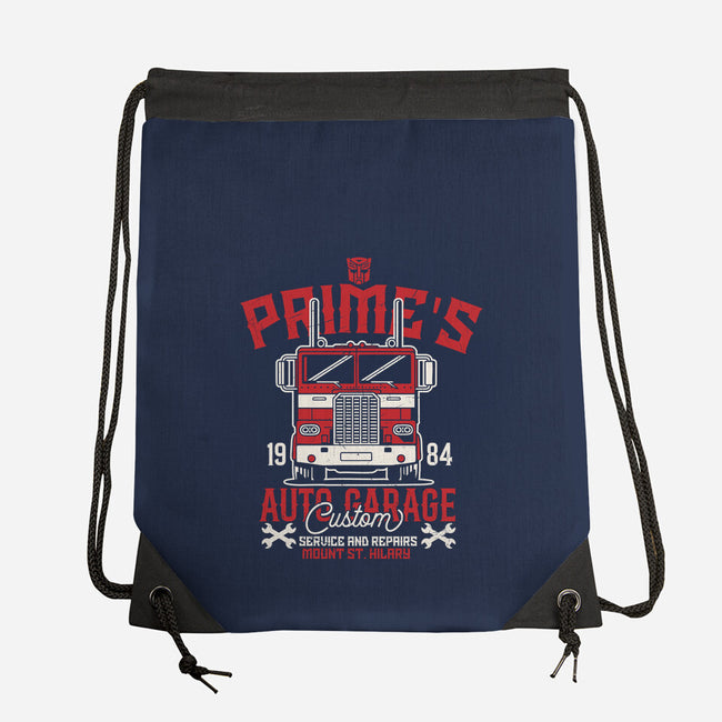 Prime's Auto Garage-None-Drawstring-Bag-CarloJ1956