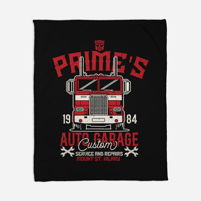 Prime's Auto Garage-None-Fleece-Blanket-CarloJ1956