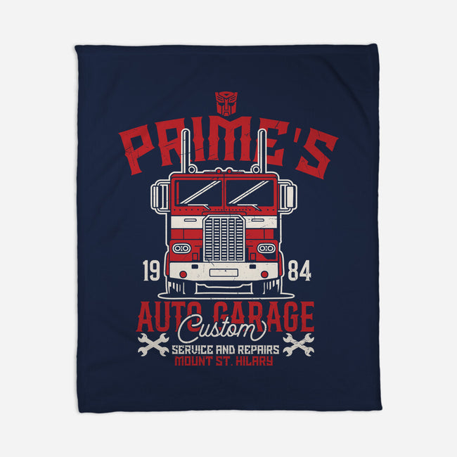 Prime's Auto Garage-None-Fleece-Blanket-CarloJ1956