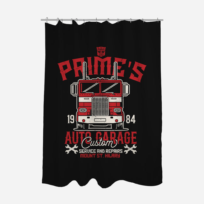 Prime's Auto Garage-None-Polyester-Shower Curtain-CarloJ1956