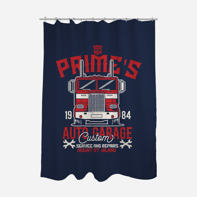 Prime's Auto Garage-None-Polyester-Shower Curtain-CarloJ1956