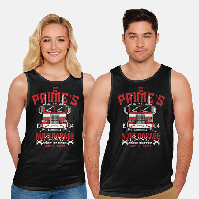 Prime's Auto Garage-Unisex-Basic-Tank-CarloJ1956
