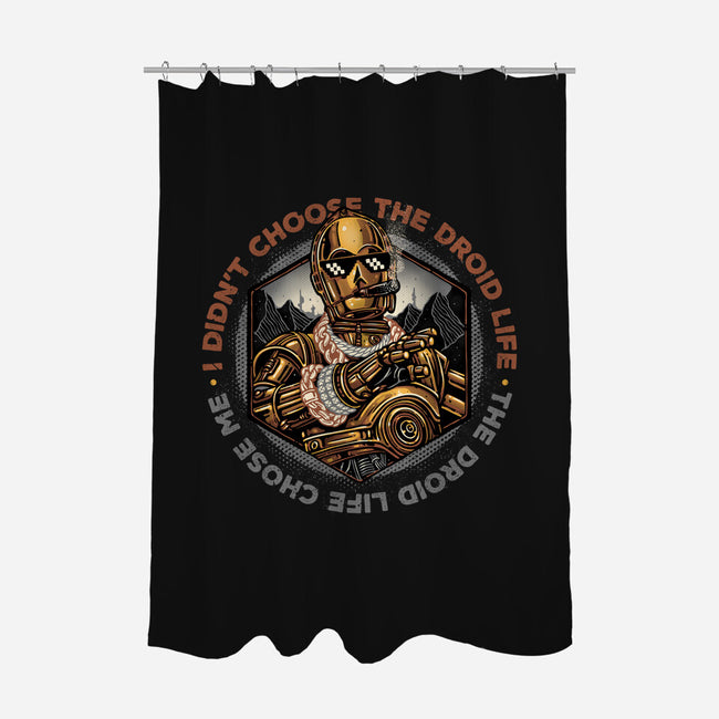 The Droid Life-None-Polyester-Shower Curtain-glitchygorilla