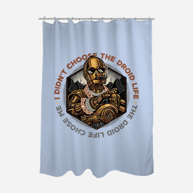 The Droid Life-None-Polyester-Shower Curtain-glitchygorilla