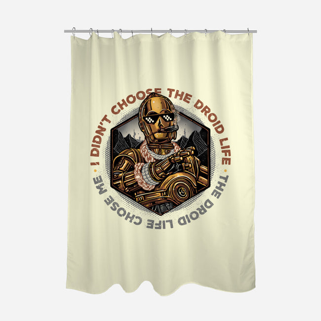 The Droid Life-None-Polyester-Shower Curtain-glitchygorilla