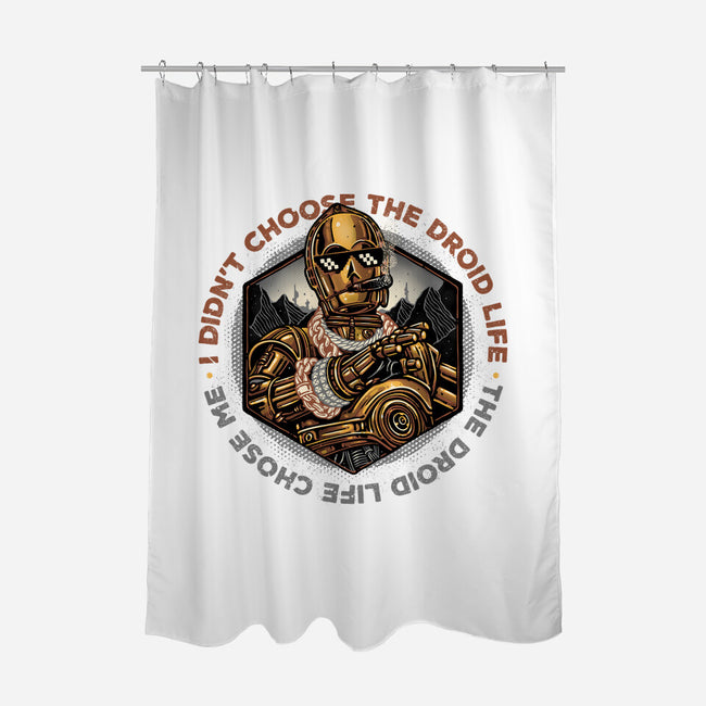 The Droid Life-None-Polyester-Shower Curtain-glitchygorilla