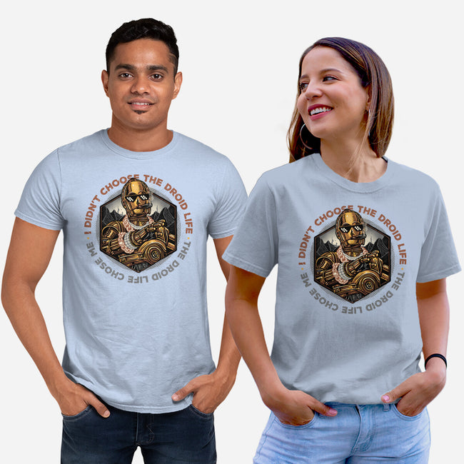 The Droid Life-Unisex-Basic-Tee-glitchygorilla