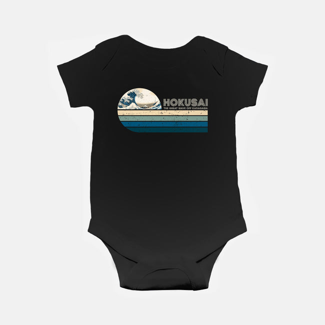 Retro Hokusai-Baby-Basic-Onesie-DrMonekers