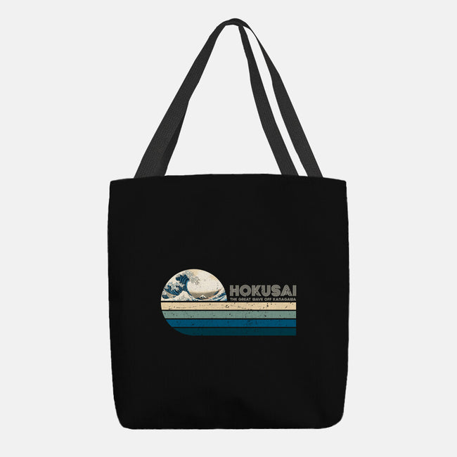 Retro Hokusai-None-Basic Tote-Bag-DrMonekers
